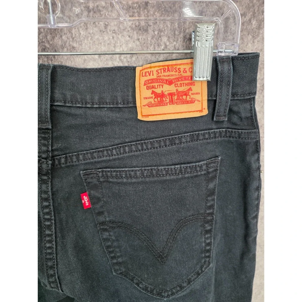 Levis 550 Jeans Womens 30 / 12 Black Relaxed Boot Cut Stretch Mid Rise Dark Wash